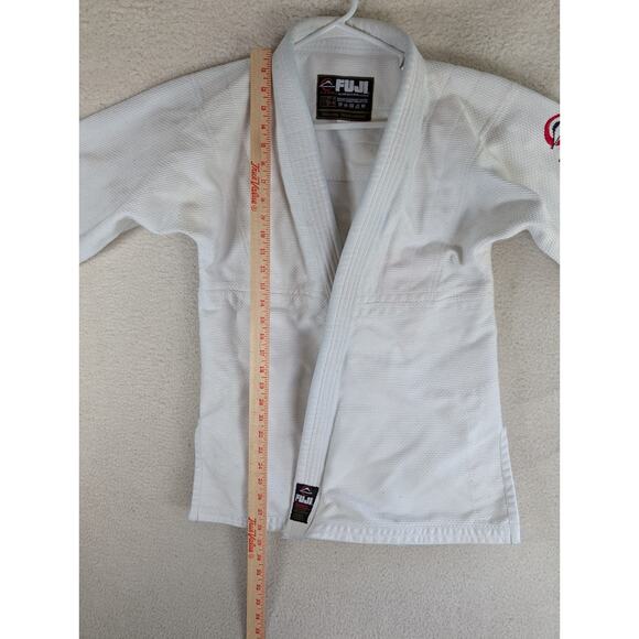 Fuji Kimono Victory GI Jacket Top sz A1 Martial Arts White Cotton READ/STAINS - Picture 3 of 16